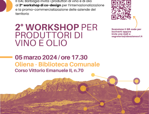 Progetto di valorizzazione delle filiere agroalimentari (vino e olio): al via il workshop di co-progettazione eventi promozionali – Oliena Biblioteca 05/03/2024 h17:30